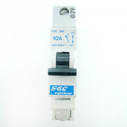 GEC Vynckier X10 M9 S10 M6 10A 10 Amp MCB Circuit Breaker Type 3